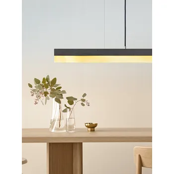 Lineární svítidlo Gant C1 4000K, d. 122cm, mosaz Barva el. vedení: Bílá, Povrch - materiál: Tmavý beton, Délka kabelu: 3 m