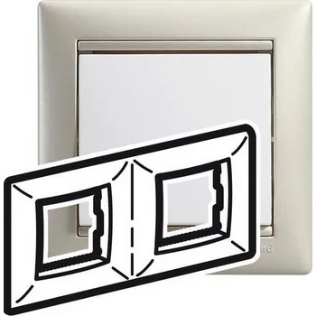 vypínač VALENA RÁMEČEK 2-NÁSOBNÝ HORIZONTÁLNÍ JEMNÁ PERLEŤ LEGRAND 770472
