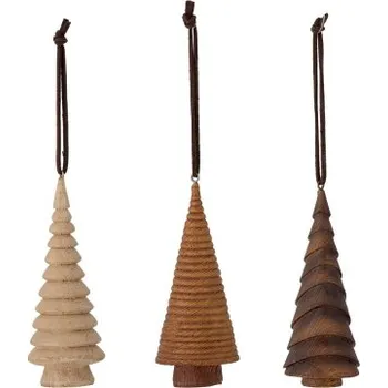 Vánoční dekorace Ozdoby Christmas Trees - set 3 ks