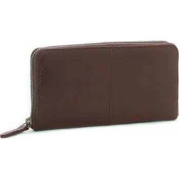 Peněženka Saccoo Rubel dámská kožená peněženka, Barva Hnědá
