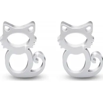 Náušnice Kočičí paní Náušnice kočka - pecky - chirurgická ocel