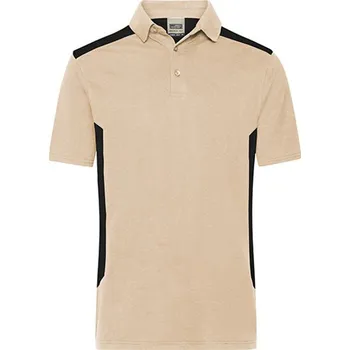 Pánské tričko James&amp;Nicholson Pánská pracovní polokošile JN1826 Stone-Black XL