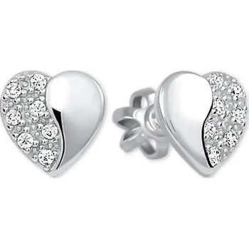 Náušnice Brilio Silver Stříbrné náušnice Srdce 436 001 00432 04 + 2 měsíce na vrácení zboží