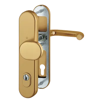 Stavební výplň HOPPE Bezpečnostní kování Paris se zakrytím vložky Provedení: klika - koule, Povrch: F4 - bronzový elox