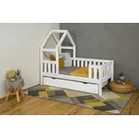 MAXIDO Dětská postel domeček Zara s přistýlkou 200x140 bílá (Český výrobek)