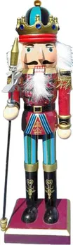 Vánoční dekorace Král Louskáček dřevěný 8 x 30 cm