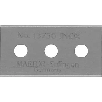 Pracovní nůž Průmyslová čepel nerezová dvoubřitá, Martor, hranatá