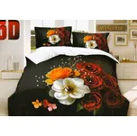 Beilai 3-dílné 3D Povlečení Růže 09 Barva: Hnědá, rozměr: 140x200cm