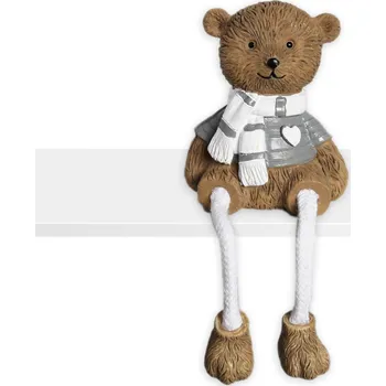 Vánoční dekorace Medvěd notatý polyston 6,5/13cm hnědá (551785)