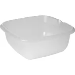 Mísa čtvercová s výlevkou 38x38x15cm, transparentní, plast