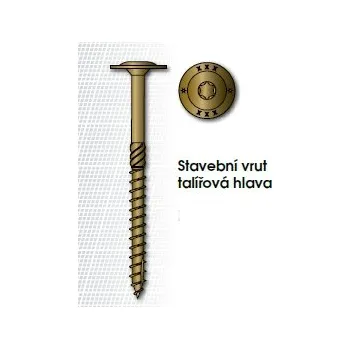 Vrut Vrut stavební konstrukční, talířová hlava, 10,0x260mm TORX40, ZZ