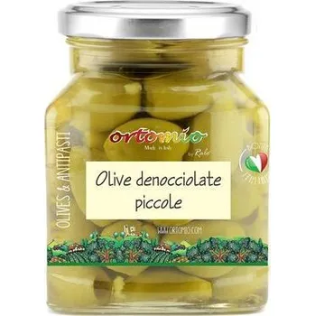 Ortomio Castelino Zelené olivy bez pecky ve slaném nálevu - ve skle 280g