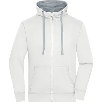 Pánská mikina James&amp;Nicholson Pánská mikina JN963 Off-White-Grey Heather M