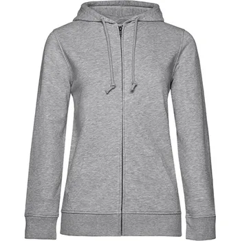 Dámská mikina B&C Dámská mikina na zip WW36B Heather Grey XS