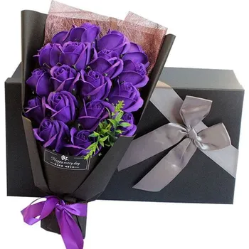 Mýdlo Medvídárek Fialový puget z mýdlových růží dárkový box