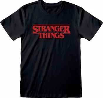 Pánské tričko Heroes Inc. Stranger Things: Logo černé