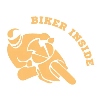 Samolepící dekorace SAMOLEPKA Biker inside 002 levá motorkář (08 - béžová) NA AUTO, NÁLEPKA, FÓLIE, POLEP, TUNING, VLASTNÍ TEXT, TISK, AUTOSAMOLEPKY.cz, POLEPY, OBRÁZEK, LOGO, SAMOLEPKY