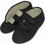 Důchodky/pantofle valašské s ovčí vlnou, nízké na suchý zip Velikost: 41