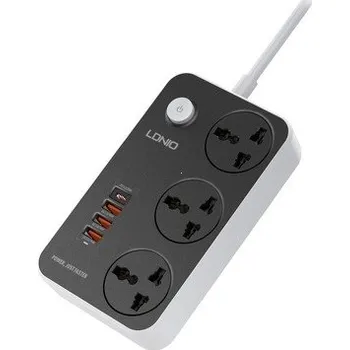 CESTOVNÍ NABÍJEČ LDNIO SC3412, 3XUSB QC 3.0, 1X USB C PD 20W, 230V, 10A, 2500W