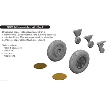 Plastikový model Eduard 1/48 F4F-4 wheels late (EDUARD)