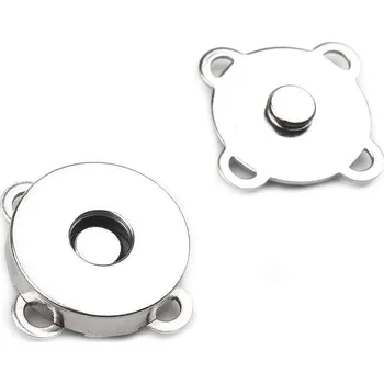 Módní doplněk Magnetické zapínání na kabelky Ø18 mm Nikl (Magnetické zapínání na tašky Ø18 mm Nilk)