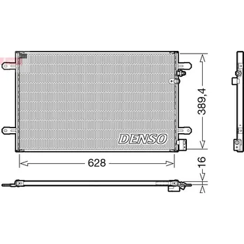 Klimatizace automobilu Kondenzátor, klimatizace DENSO DCN02037