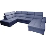 Rohová rozkládací pohovka s lenoškou Colt II tmavě modrá