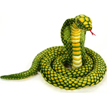 plyšák Plyšová kobra zelená 280 cm