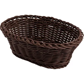 TOMGAST Košík oválný polyratan 25 × 17 cm, tmavý