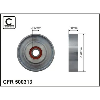 Vratná/vodicí kladka, klínový žebrový řemen CAFFARO 500313