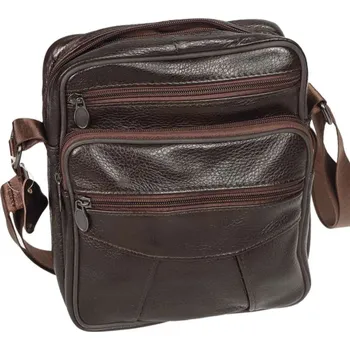 Taška přes rameno hnědá 4017 kožená (Pánská kožená taška na rameno)