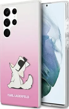 Pouzdro na mobilní telefon Karl Lagerfeld Choupette Eat pro Samsung Galaxy S22 růžové