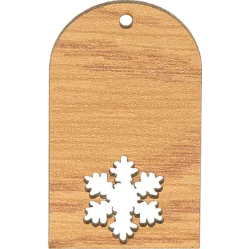 Vánoční dekorace Naše galanterie Štítek k označení dub 1