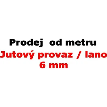 Horolezectví Jutové lano / provaz / šnůra 6 mm - prodej po metru