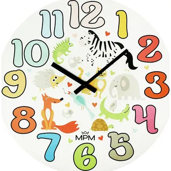 Hodiny MPM Originální dřevěné nástěnné hodiny MPM ANIMALS E07M.4265.00