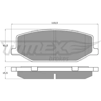 Brzdová destička Sada brzdových destiček, kotoučová brzda TOMEX Brakes TX 19-36
