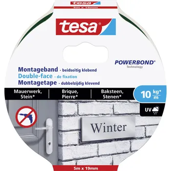 Izolační páska tesa BRICK a STONE 77749-00000-00 montážní páska tesa® POWERBOND černá (d x š) 5 m x 19 mm 1 ks