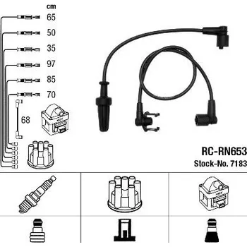 Zapalovací kabel Sada kabelů pro zapalování NGK 7183