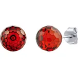 Stříbrné náušnice pecky Dasha se syntetickým rubínem DCC1607077ER