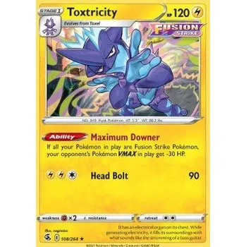 Sběratelská karetní hra Pokémon FST 108/264 Toxtricity - Fusion Strike Stav: Near Mint, Verze: HOLO