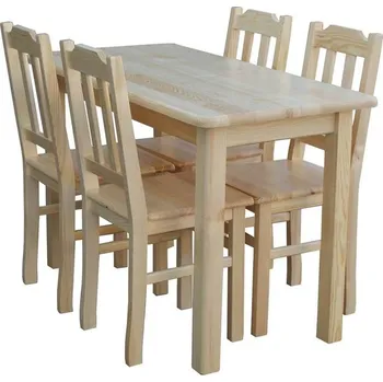 Jídelní stůl Jídelní set NATURAL z masivu Barevné provedení: Dub