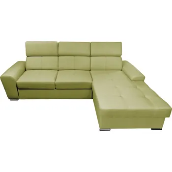 Pohovka Rohová rozkládací pohovka s lenoškou Colt zelená