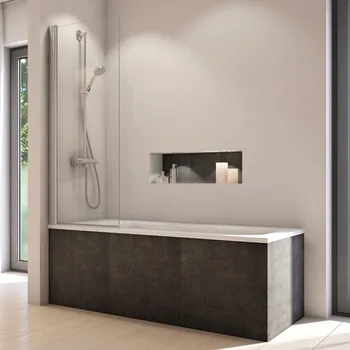 Vanová zástěna RONAL SOLINO Jednokřídlá vanová zástěna aluchrom Screen SOEB108505087