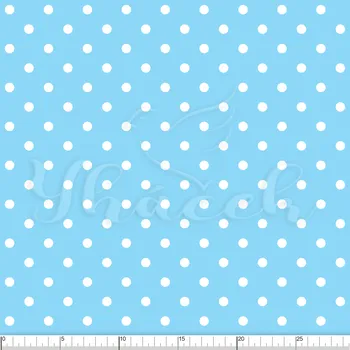 Zakázkový tisk, softshell, kočárkovina... Velký puntík na blankytně modré Látky k tisku: Softshell letní