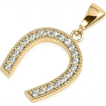 Přívěsek Zlatý přívěsek Francine se zirkony Materiál šperku: Žluté zlato