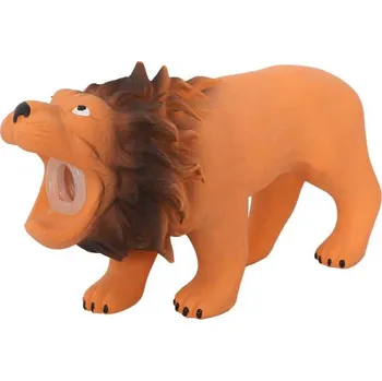 Hračka pro psa Latexový lev s pískadlem 16x5,5x9 cm