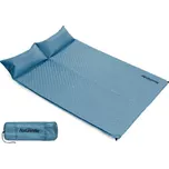 Naturehike dvojitá samonafukovací karimatka s nafukovacími polštáři 2400g - modrá (185 x 130 x 2,5 cm)