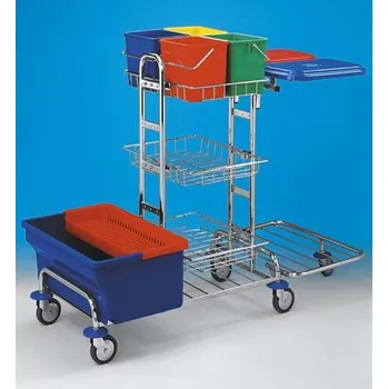 Úklidový vozík EASTMOP KOMBI MAXI II DESI M úklidový vozík - 4 kbelíky, 2 držáky pytle