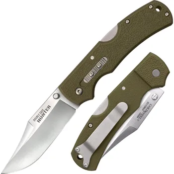 Pracovní nůž Cold Steel Double Safe Hunter (OD Green), zavírací nůž s klipem 23JC