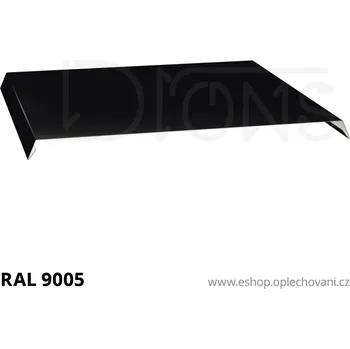Střešní lemovaní Oplechování atiky kónické rš 580 černá (šíře 500)